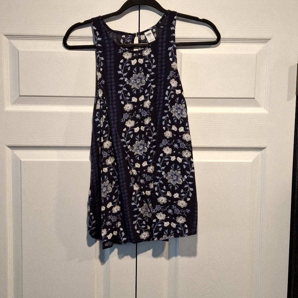Old Navy Blue Floral Tank